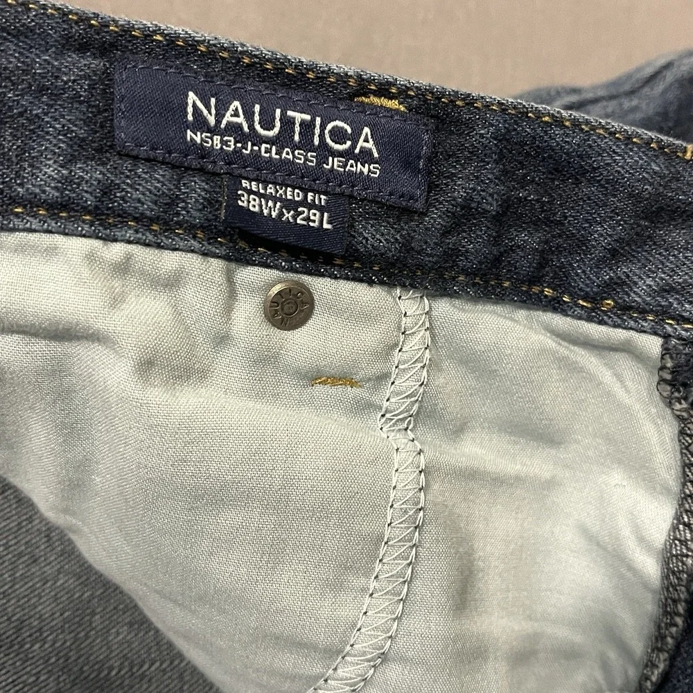 Nautica J-Class Jeans Mens‎ Size *38x29 Blue Relaxed Fit Denim Pants Preppy
